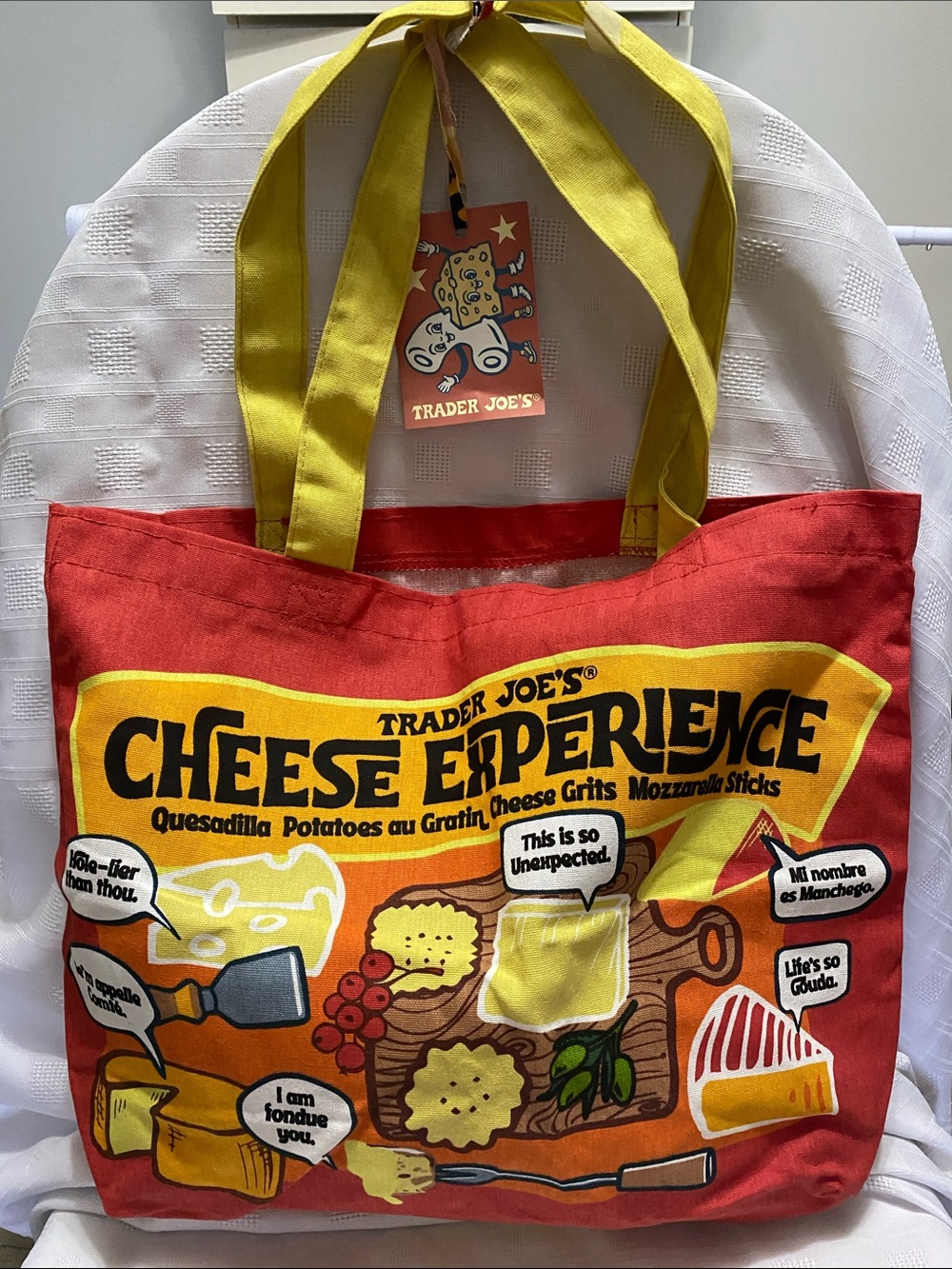 Trader Joe's Cheese Experience Red & Yellow Tote Bag New w tag
Vintage